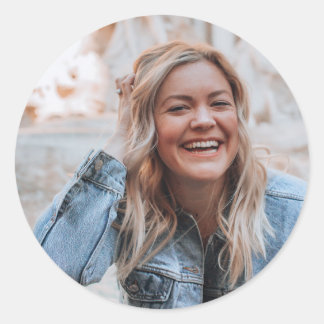 Persoonlijke foto ronde sticker