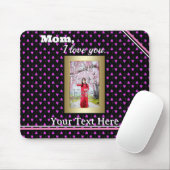 Persoonlijke foto | Roze harten | Mousepad Muismat (Met muis)