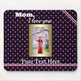 Persoonlijke foto | Roze harten | Mousepad Muismat