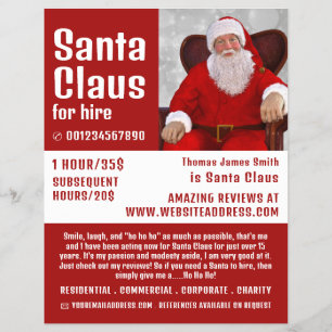 Persoonlijke foto, Santa Claus Entertainer Flyer