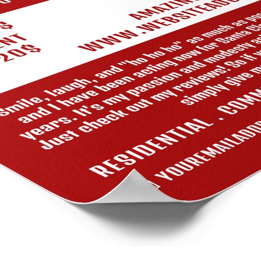 Persoonlijke foto, Santa Claus Entertainer Poster (Hoek)