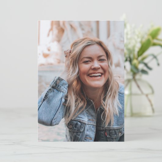 Persoonlijke foto save the date (Staand voorkant)