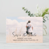 Persoonlijke foto save the date kaart (Staand voorkant)