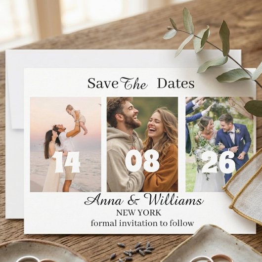 Persoonlijke foto Save the Date uitnodiging