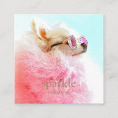 Persoonlijke foto-schaalbare QR-code Vierkante Visitekaartje (Voorkant)