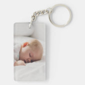 Persoonlijke foto | Schattig gezin 2 Afbeelding Sleutelhanger (achterkant)