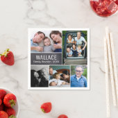 Persoonlijke foto, schoolbord, familiereünie servet (Insitu)