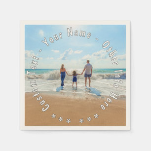 Persoonlijke Foto Servetten met Aangepaste Tekst