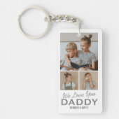 Persoonlijke foto-sleutelhanger cadeau voor vader sleutelhanger (Voorkant)
