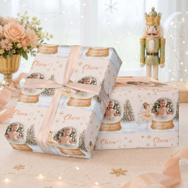 Persoonlijke foto-sneeuwbol Notenkraker Ballerina Cadeaupapier