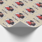 Persoonlijke foto Snowflake Merry-kerst Cadeaupapier (Hoek)