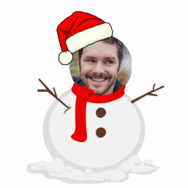 Persoonlijke foto Snowman Staand Fotobeeldje