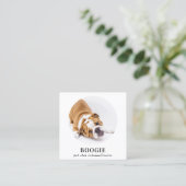 Persoonlijke foto Sociale media Dog Pet Influencer Vierkante Visitekaartje (Staand voorkant)