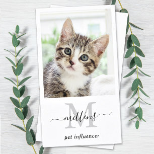 Persoonlijke foto Sociale media Monogram QR Code Visitekaartje