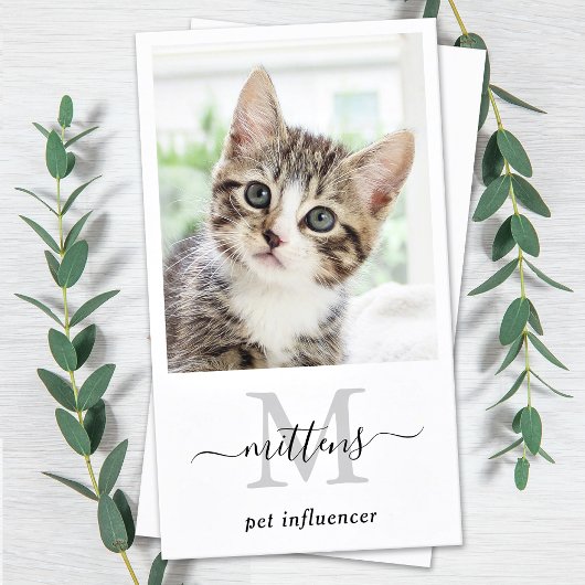 Persoonlijke foto Sociale media Monogram QR Code Visitekaartje