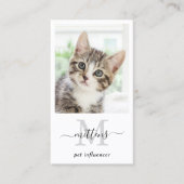 Persoonlijke foto Sociale media Monogram QR Code Visitekaartje (Voorkant)