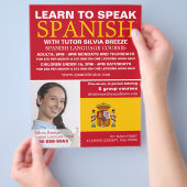 Persoonlijke foto, Spaans taalonderwijs Flyer (Hand)