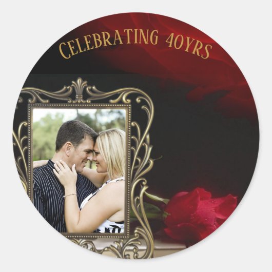 Persoonlijke FOTO Stickers - Ruby Love ROSE Thema (Voorkant)