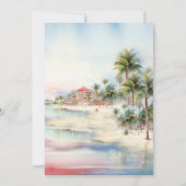 Persoonlijke foto strand kerstkaarten kaart (Achterkant)