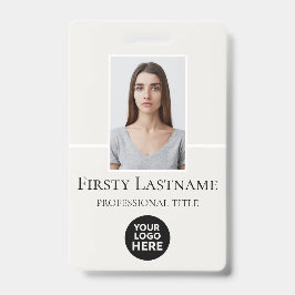 Persoonlijke foto, streepjescode, logo, naam voor  badge