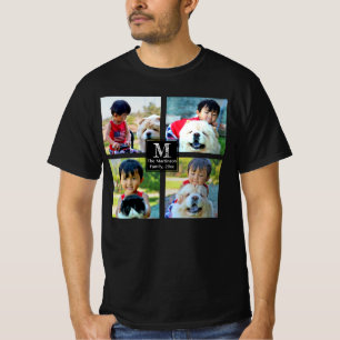 Persoonlijke foto T-shirt met monogram tekst