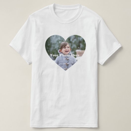 Persoonlijke foto T-Shirt op het hart (Design voorkant)
