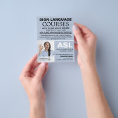 Persoonlijke foto, Taalcursus voor gebarentaal Flyer (Hand)