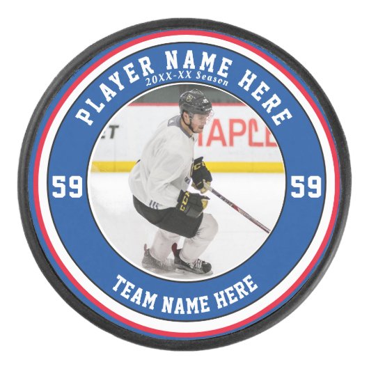 Persoonlijke foto | Team Ice Hockey Puck (Voorkant)