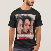 Persoonlijke foto & tekst of naam t-shirt (Voorkant)