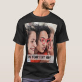 Persoonlijke foto & tekst of naam t-shirt (Voorkant)