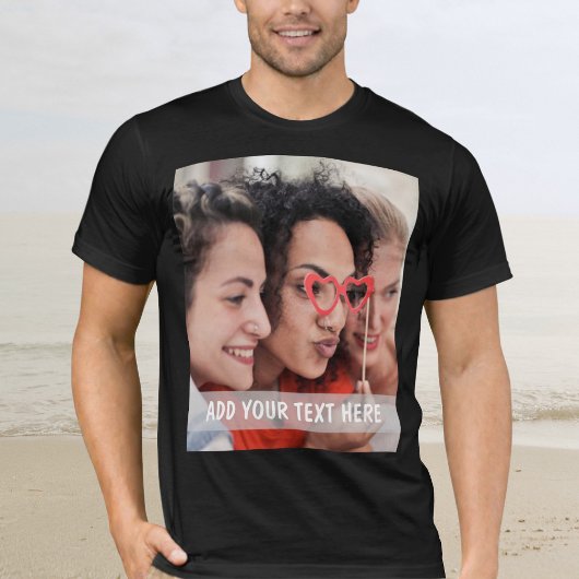 Persoonlijke foto & tekst of naam t-shirt