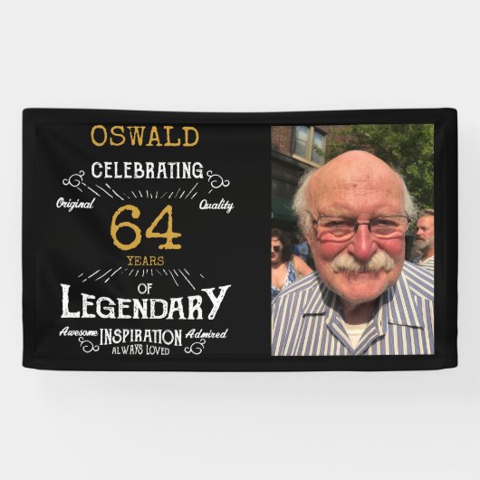 Persoonlijke foto Template vader verjaardag Spandoek (Horizontaal)