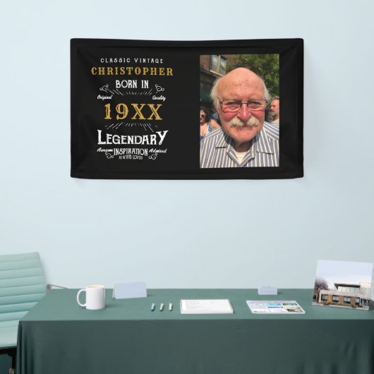 Persoonlijke foto Template vader verjaardag Spandoek (Beurs)