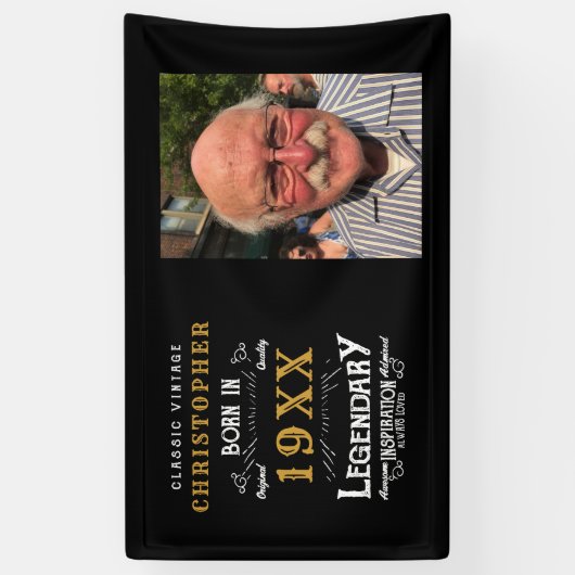 Persoonlijke foto Template vader verjaardag Spandoek