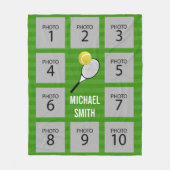 Persoonlijke foto-TENNIS-collage van 10 Fleece Deken (Voorkant)