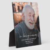 Persoonlijke Foto Ter Herinnering Met Liefde Fotoplaat (Zijkant)