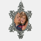 Persoonlijke foto tin sneeuwvlok ornament (Links)