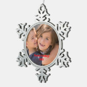 Persoonlijke foto tin sneeuwvlok ornament (Rechts)