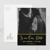 Persoonlijke foto trouw datum opslaan  aankondigingskaart (Voorkant / Achterkant)