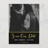 Persoonlijke foto trouw datum opslaan  aankondigingskaart (Voorkant)