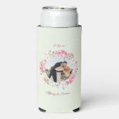 Persoonlijke foto trouwdatum bruid bruidegom op ma seltzer blikjeskoeler (Seltzer Achterkant)