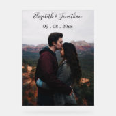 Persoonlijke foto trouwfeest acryl bord (Voorkant)