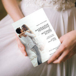 Persoonlijke foto typografie Witte Gradatie Bruilo Kaart