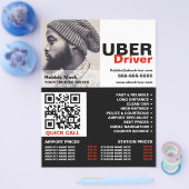 Persoonlijke Foto, Uber-chauffeur - Prijslijst Flyer (Enkel)