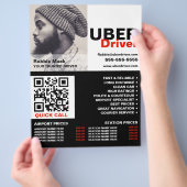 Persoonlijke Foto, Uber-chauffeur - Prijslijst Flyer (Hand)