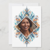 Persoonlijke Foto Uitnodiging voor 60 Jaar Pattern (Voorkant)