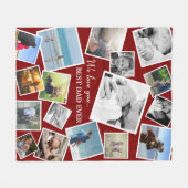 Persoonlijke foto van 17 pa Collage | VADERDAG Fleece Deken (Voorkant (Horizontaal))