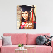 Persoonlijke foto van 2022 Afstuderen Canvas Afdruk (Insitu (Woonkamer))