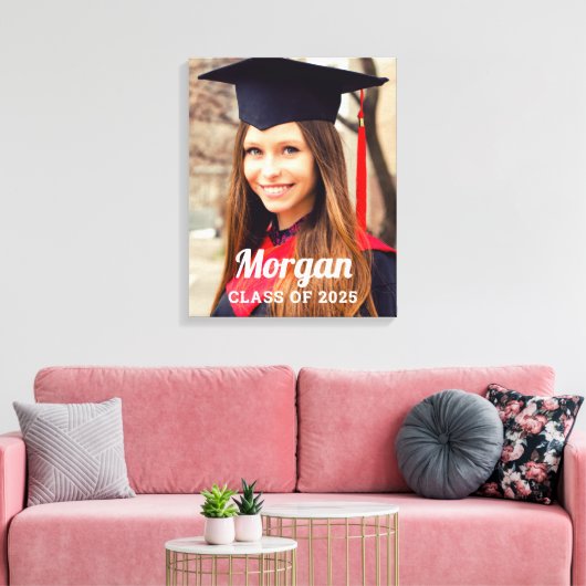 Persoonlijke foto van 2022 Afstuderen Canvas Afdruk (Insitu (Woonkamer))