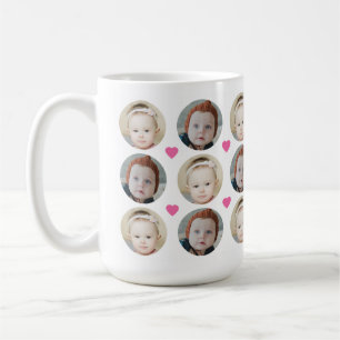 Persoonlijke foto van 2 babygezichten op maat voor koffiemok